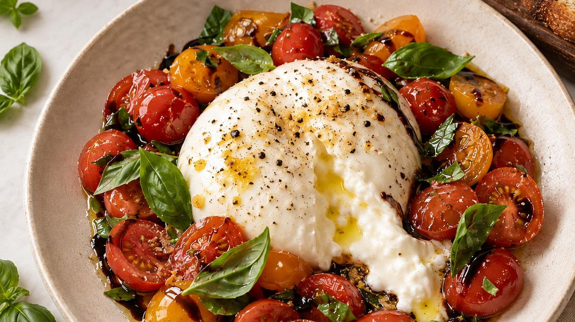 A Sweet & Savory Burrata Moment