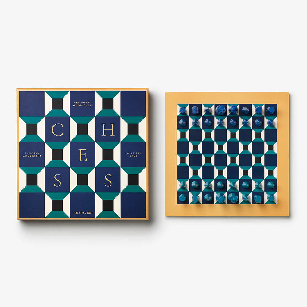 Two geometric-patterned board games on a white background