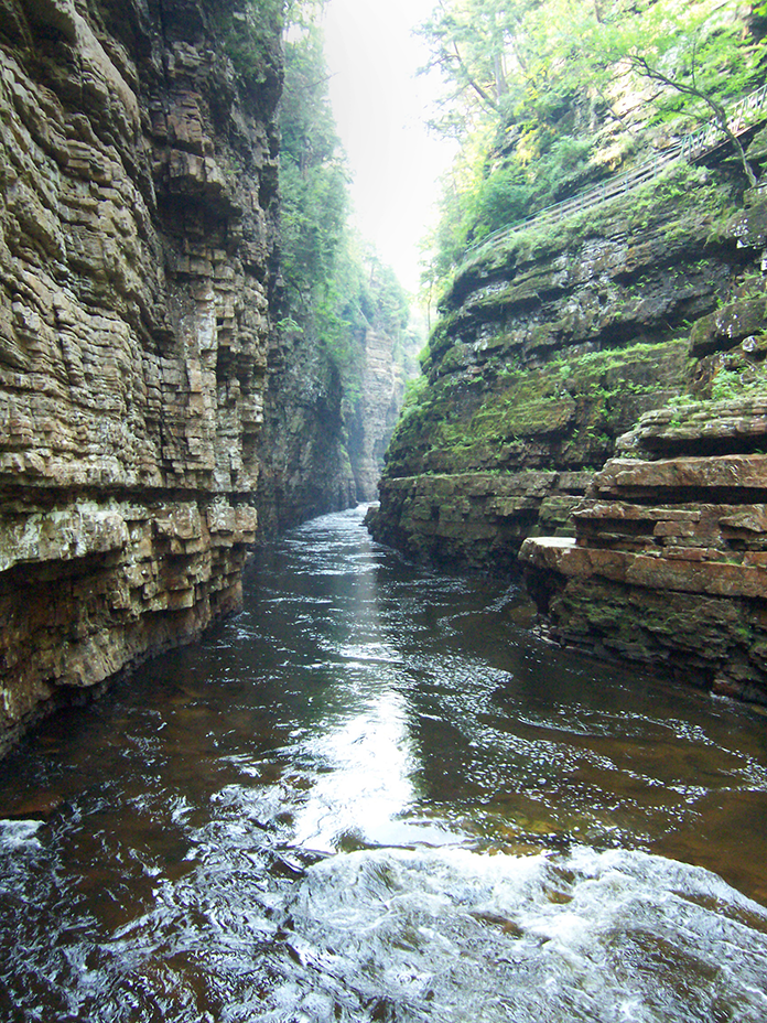 The breathtaking view from a raft in New York’s Ausable Chasm