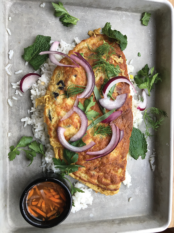 โThis is great for a springtime brunch because you can load it up with veggies and herbs,โ says Pham. โThe balance of heavy and light is the epitome of Vietnamese cuisine.โ