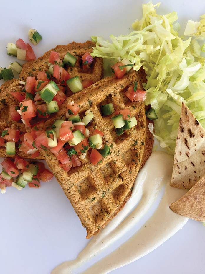 โWeโre obsessed with falafel waffles for brunch,โ says Selden. โThey have tons of flavor and lots of color. Your guests will thank you!โ