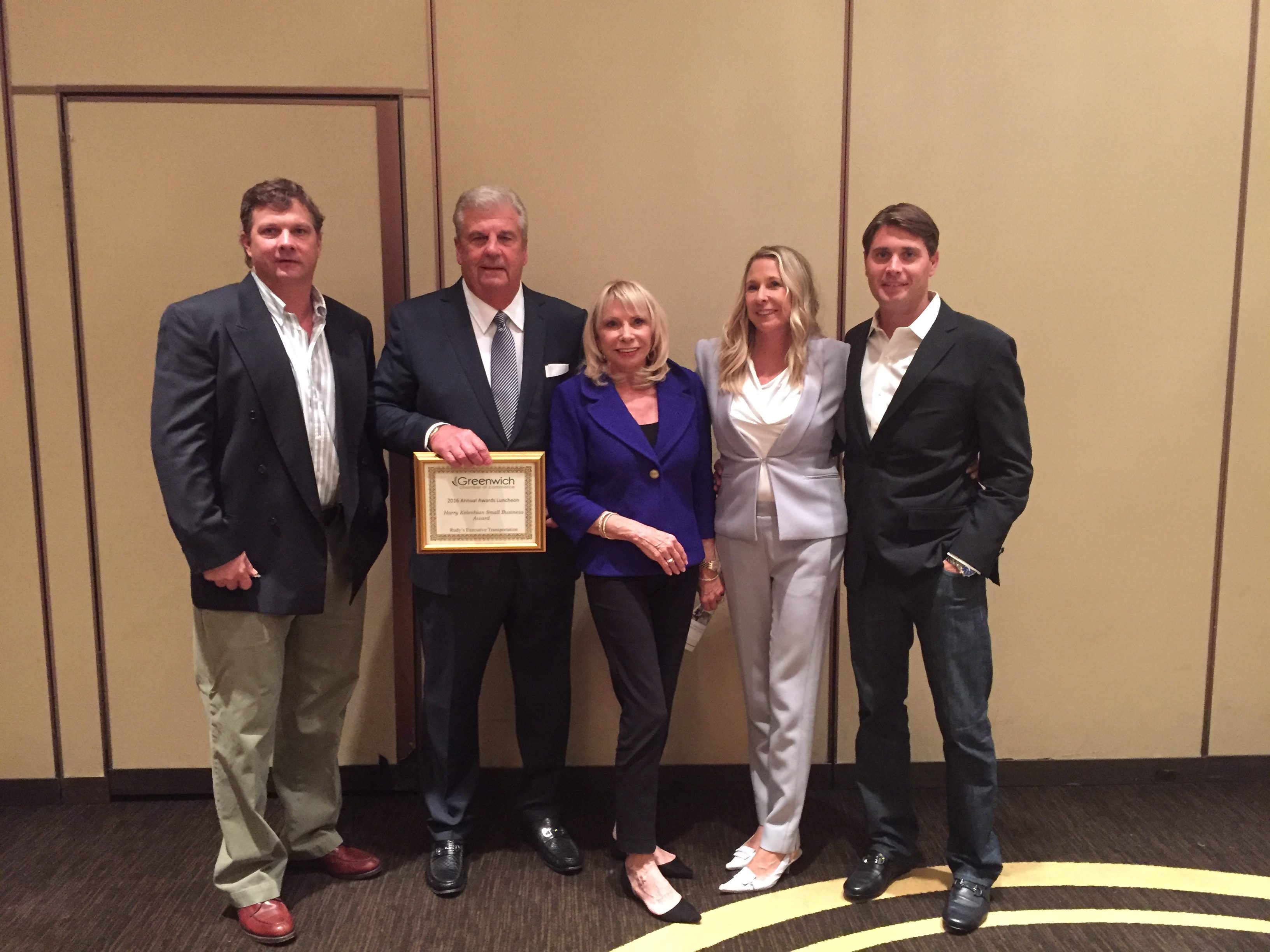 (left to right) Dan Spezzano, President (son of Roy and Sheila); Roy Spezzano, CEO; Sheila Spezzano, Executive Vice President; Dona Carlin, Vice President (daughter of Roy and Sheila); Rob Marino, Assistant Fleet Manager, (son of Dona and grandson of Roy and Sheila).