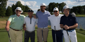 Dr. Sandy Rosner, Robert Sobel, Tony Finau, Don Stanley and Tom Chiusano