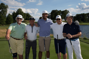 Dr. Sandy Rosner, Robert Sobel, Tony Finau, Don Stanley and Tom Chiusano