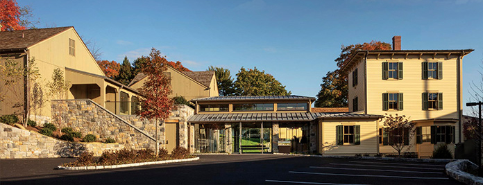 Exterior shot of the new Greenwich Historical Society buildings