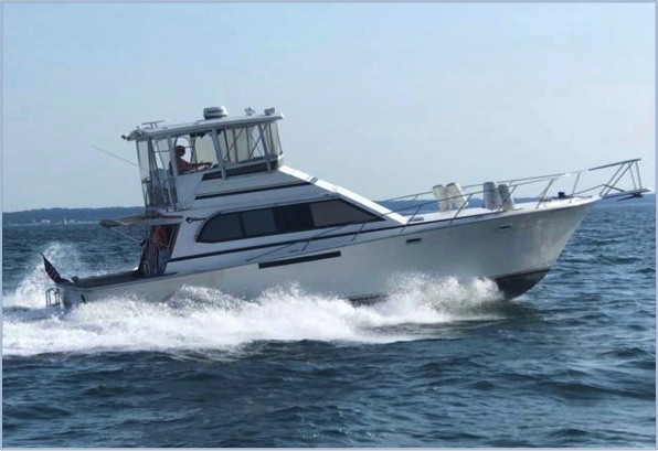 Griff cruising Long Island Sound on the Ramblin Rose