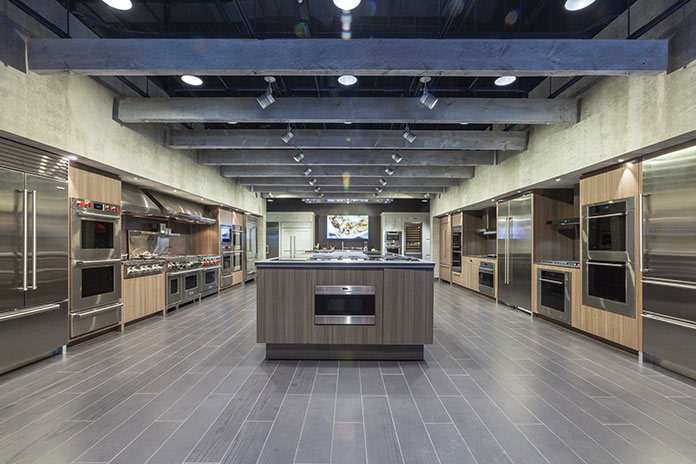 Interior kitchen showroom at Aitoro appliances