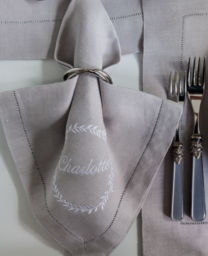 Embroidered napkin