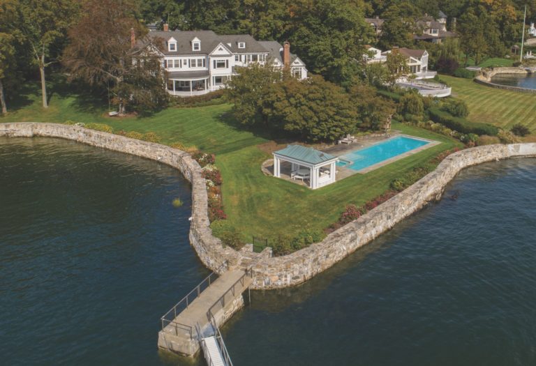 aerial view of house