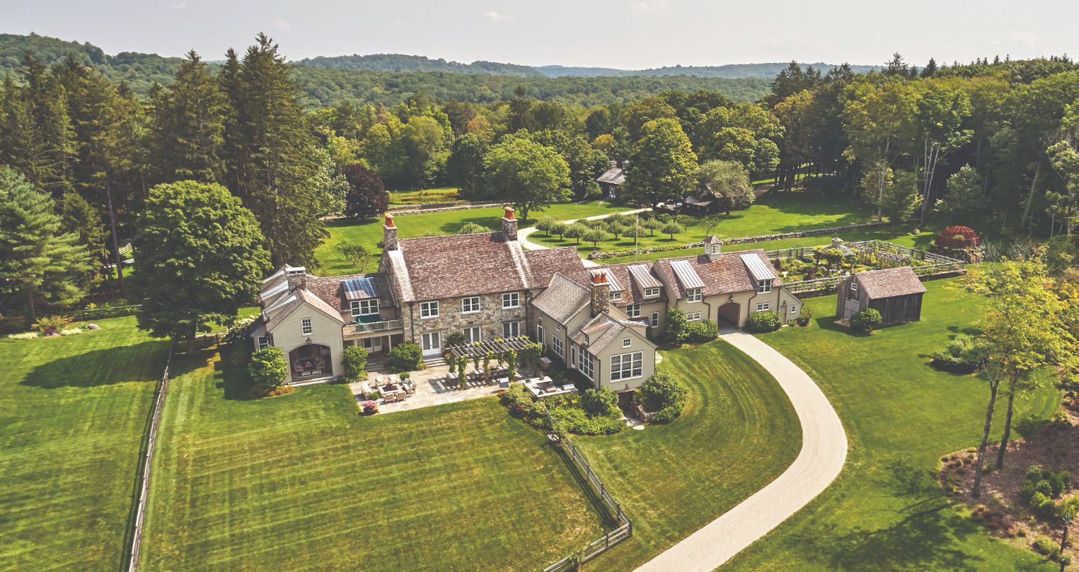 aerial view of house