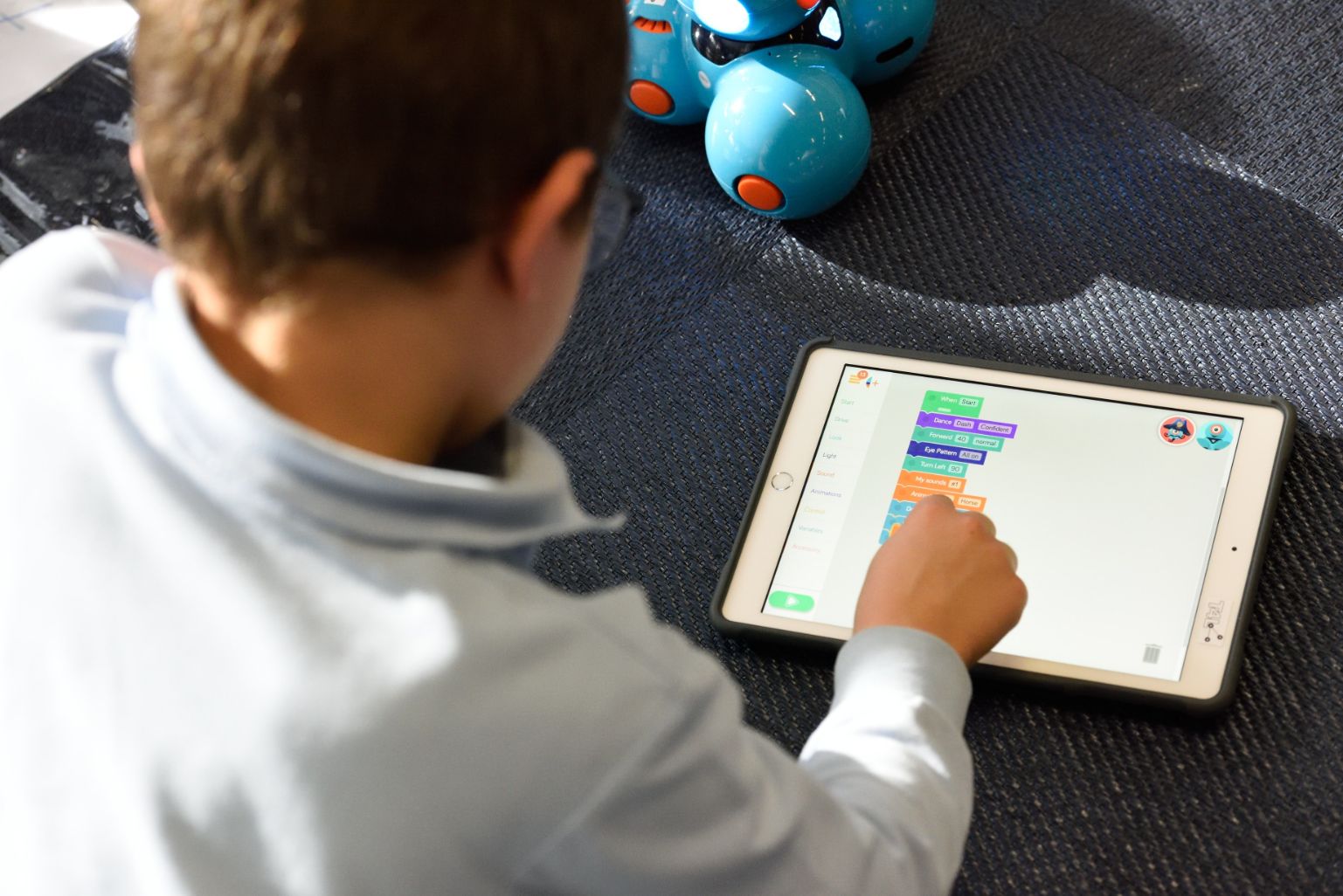 Boy on ipad