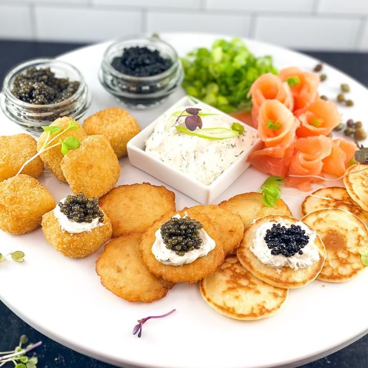 Caviar and Salmon Sampler Crate