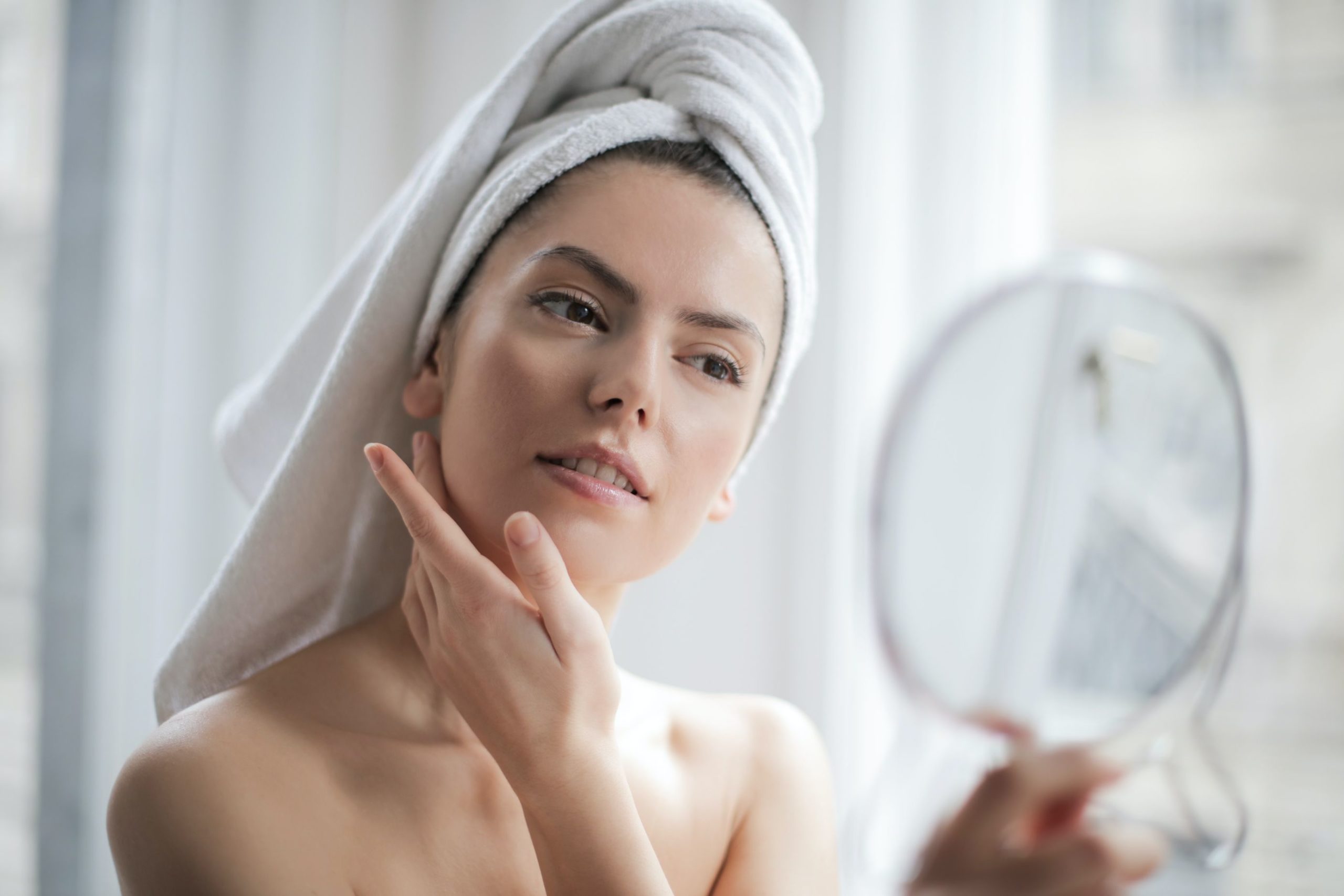 Women holding mirror