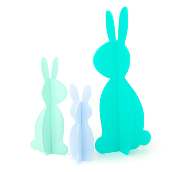 Blue Acrylic Bunny