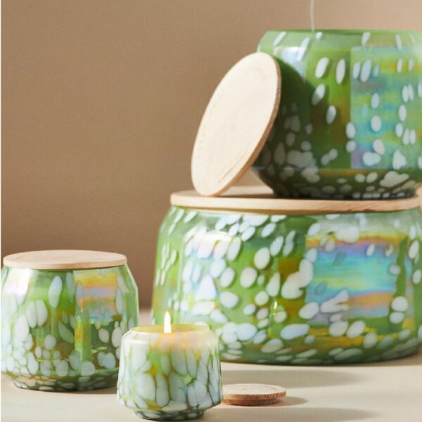 By Anthropologie Fresh Fern Moss Glass Jar Candle