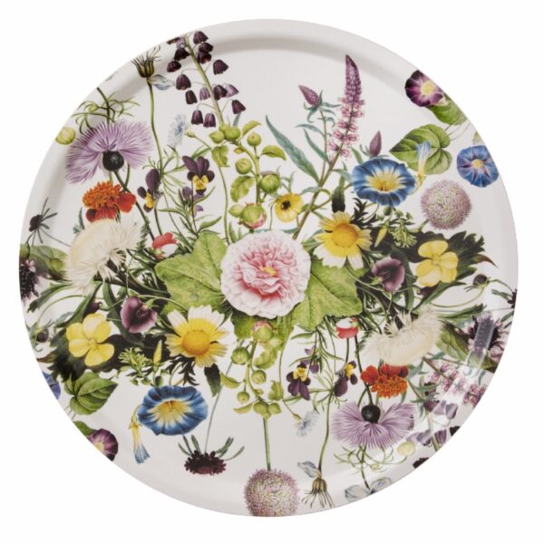 Flower Garden Round Tray