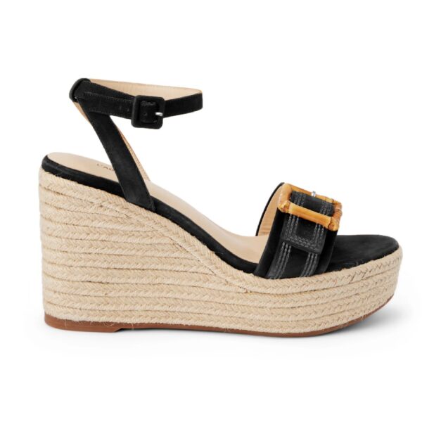 Aurore Wedge Espadrille in Black