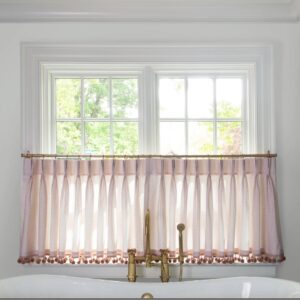 Loomi Pink Custom Cafe Curtain